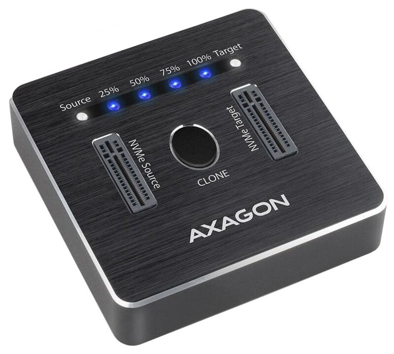 AXAGON dokovací/klonovací stanice pro 2x M.2 NVMe SSD / ADSA-M2C / USB-C / USB 3.2 Gen2 / AC adaptér