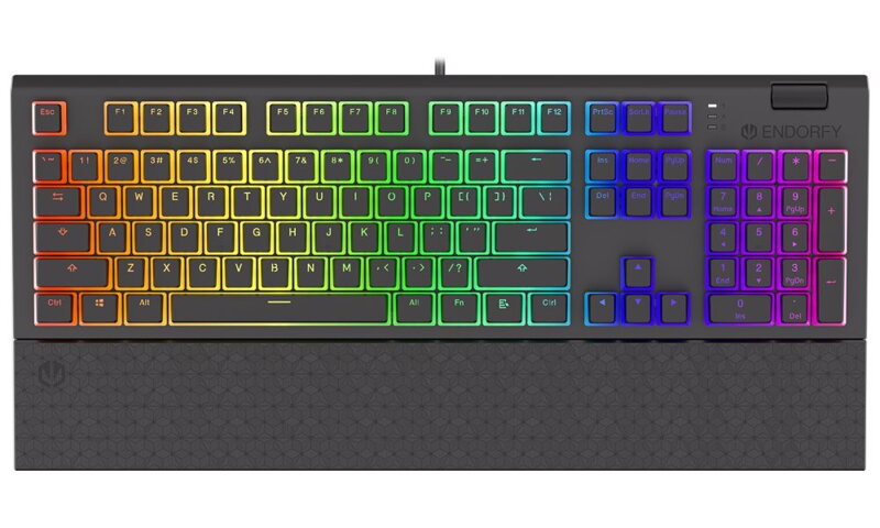 Endorfy herní klávesnice Omnis Pudd.Kailh RD RGB /USB/ red switch / drátová / mechanická / US layout / černá RGB