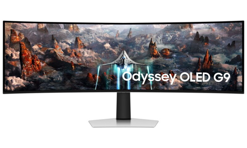 Samsung Odyssey OLED G9 (G93SC)/ 49"/ prohnutý/ 5120×1440/ OLED/ 0,03ms/ 250 cd/m2/ DP/ HDMI/ USB/ repro/ stříbrný