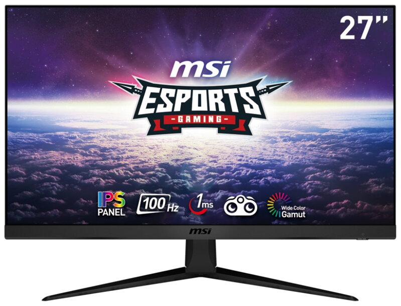 MSI Gaming G2712V/ 27"/ 1920x1080/ IPS/1ms/ 300cd/m2/ 1000:1/ HDMI/ DP/ černý