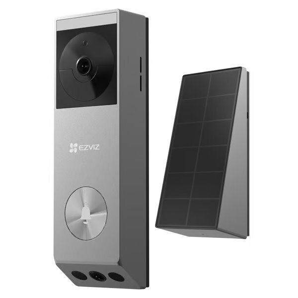 EZVIZ chytrá sada EP3X Pro/ Wi-Fi/ videotelefon/ bezdrátový zvonek/ rozlišení 2048x1296/ IP65/ stříbrný