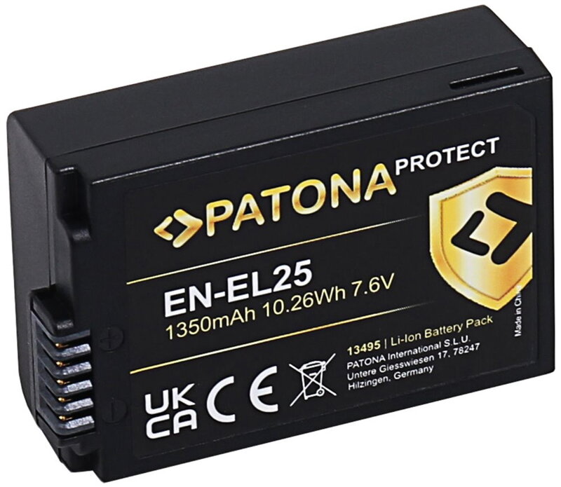 PATONA baterie pro foto Nikon EN-EL25 1350mAh Li-Ion Protect Z50 / Z fc / Z30