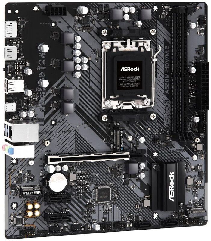 OPRAVENÉ - ASRock A620M-HDV/M.2 / AMD A620 / AM5 / 2x DDR5 DIMM / 2x M.2 / HDMI / DP / USB-C/ mATX