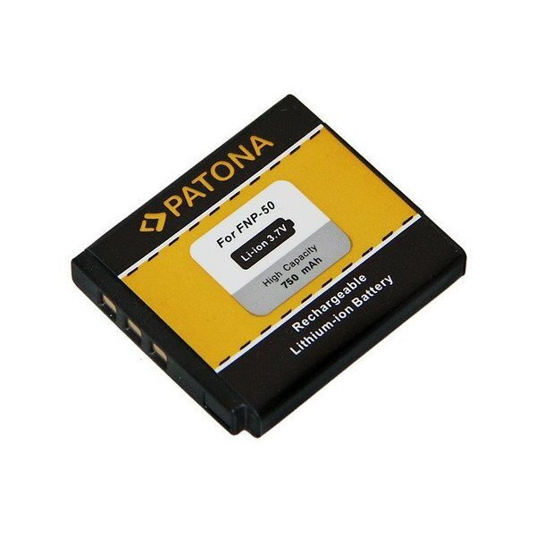 POŠKOZENÝ OBAL - PATONA baterie pro foto Fuji NP-50 750mAh POŠKOZENÝ OBAL - PATONA baterie pro foto Fuji NP-50 750mAh