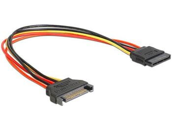 Delock napájecí kabel SATA 15 Pin samec > SATA 15 Pin samice prodlužující 30 cm