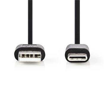 Nedis CCGP60600BK01 - USB 2.0 kabel | Typ-C Zástrčka - A Zástrčka | 0,1 m | Černá barva