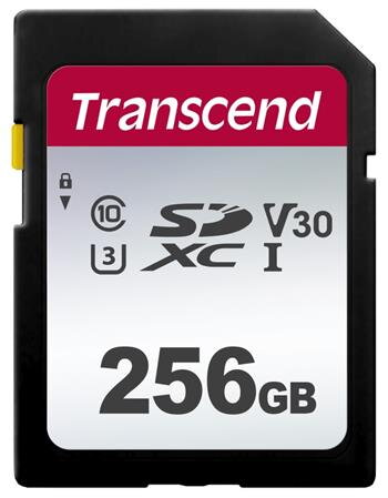 Transcend 256GB SDXC 300S (Class 10) UHS-I U3 V30 paměťová karta, 100 MB/s R, 40 MB/s W