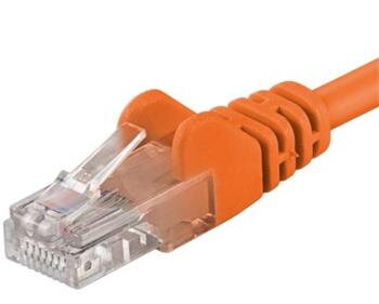 PremiumCord Patch kabel UTP RJ45-RJ45 level 5e 0.25m oranžová