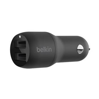 Belkin 24W Duální USB-A nabíječka do auta, černá