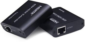 PremiumCord HDMI extender na 60m FULL HD 1080p přes jeden kabel Cat5e/6/6a/7, EDID nastavení