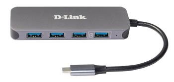 D-Link DUB-2340 USB-C to 4-Port USB 3.0 Hub with Power Delivery