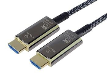 PremiumCord Ultra High Speed HDMI 2.1 optický fiber kabel 8K@60Hz,zlacené 20m