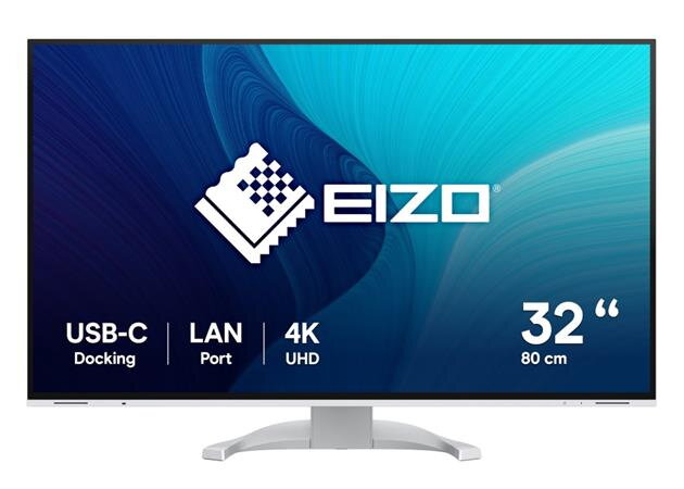 EIZO 31,5" EV3240X-WT, IPS, 3840 x 2160 (4K UHD), 350 cd/m2, 2000:1, 5ms, USB-C, DP, 2x HDMI, bílý