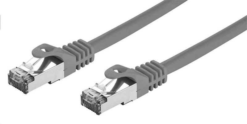 C-TECH Kabel patchcord Cat7, S/FTP, šedý, 10m