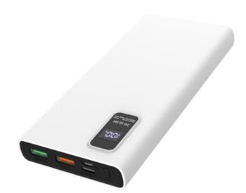 PLATINET POWER BANK 10000mAh Polymer PD 3.0 QC 3.0 LED Screen White