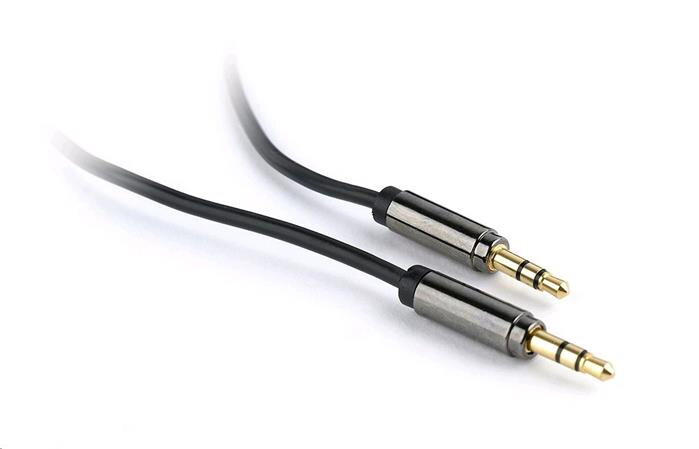 GEMBIRD CABLEXPERT Kabel přípojný jack 3,5mm M/M, PREMIUM QUALITY, pozlacený, 1m GEMBIRD CABLEXPERT Kabel přípojný jack 3,5mm M/M, PREMIUM QUALITY, pozlacený, 1m