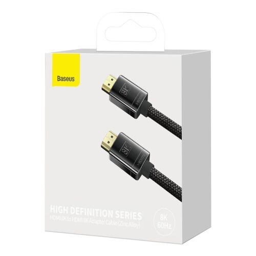 Baseus Video Cable High Definition Series HDMI2.1, HDMI 8K, 2.0 4K, 60 Hz, 1m, Black (WKGQ000001) Baseus Video Cable High Definition Series HDMI2.1, HDMI 8K, 2.0 4K, 60 Hz, 1m, Black (WKGQ000001)